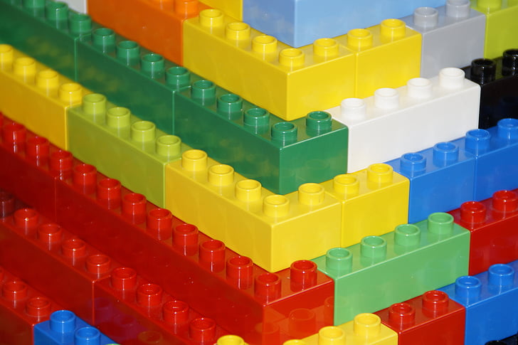 LEGO, LEGO duplo, bâtiment, construit, construire, blocs de construction, enfants