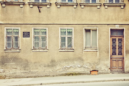 hauswand, door, old, wall, facade, architecture, home