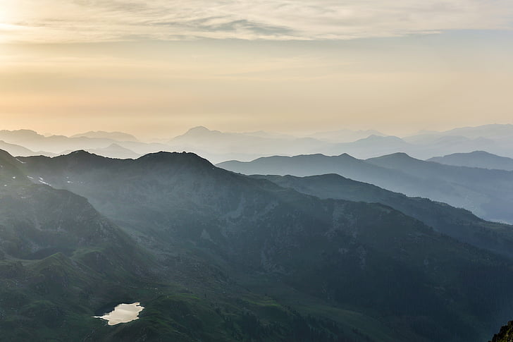 aerial, photo, green, forest, mountain, daytime, mountains