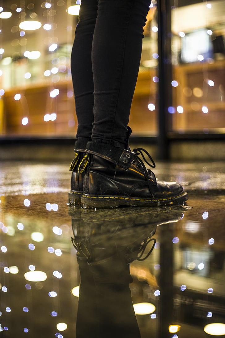 blur, boots, fashion, floor, indoors, light reflections, lights