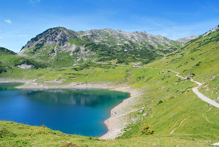 formarinsee, søen, vand, bjerge, Østrig, Lech am arlberg, natur