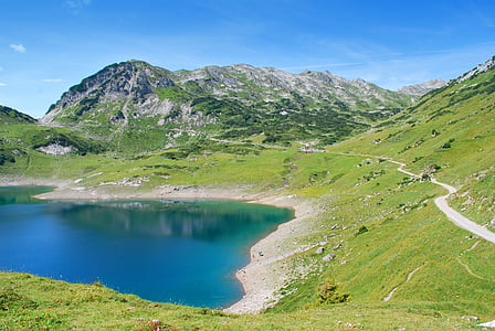 formarinsee, Jezioro, wody, góry, Austria, Lech am arlberg, Natura