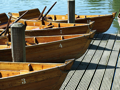 Barche di legno, legno, avvio, Web, timone, Paddle