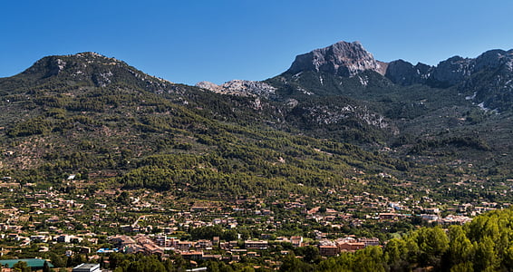 Mallorca, saar, mägi, mäed, metsa, loodus, Mountain village