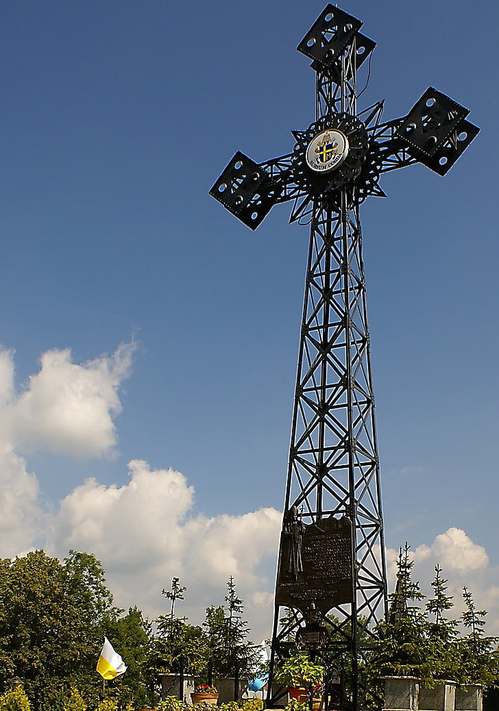 cross, the design of the, replica, giewont, church palotynów, metal, buried