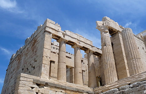 Греция, Акрополь, Афины, древние, Храм, путешествия, Европа