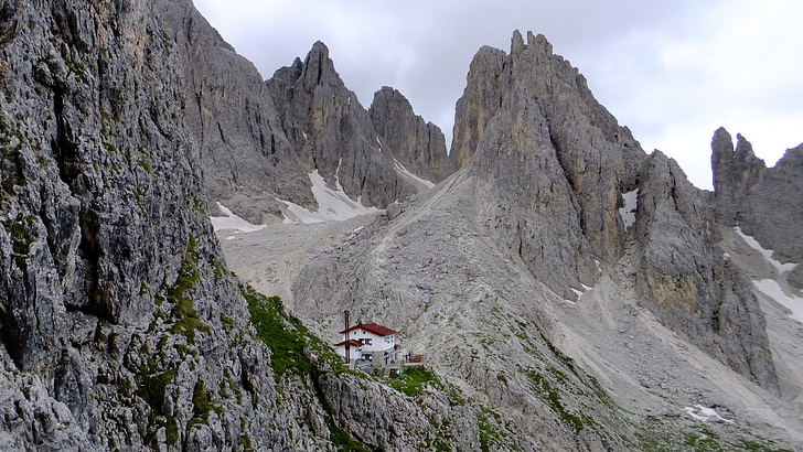 Dolomitinės Alpės, kalnai, Rokas, per ferrata, veikiami, surefootedness