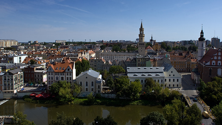 Opole, Silésia, Polônia, Panorama