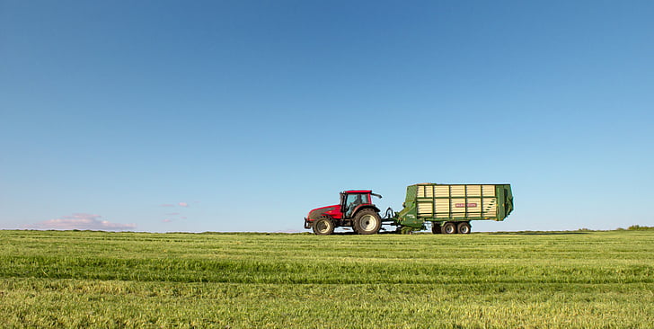 traktori, Horizon, maastik, väli, põllukultuuride, saagi, Traktorid