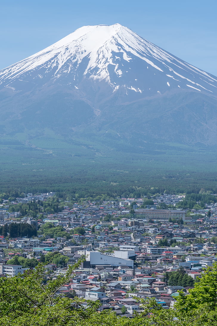 hegyi, Mount, táj, japán, természet, jelenet, vulkán