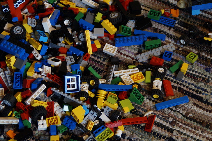 Lego, dibayarkan, Gunung, blok Lego, mainan, Lego, membangun