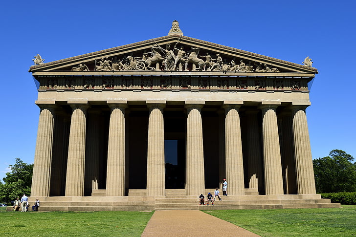 Parthenon, Centennial park, Nashville, Tennessee, historické, replika, Park