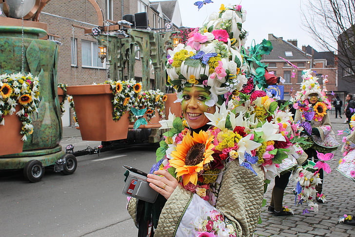 aalst, mask, costume, group, parade, carnival