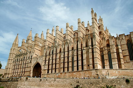 the cathedral, spain, majorca, tourism, architecture, building, monument