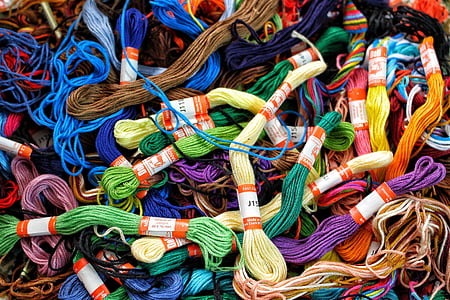 bomull, ull, tekstil, farge, fargerike