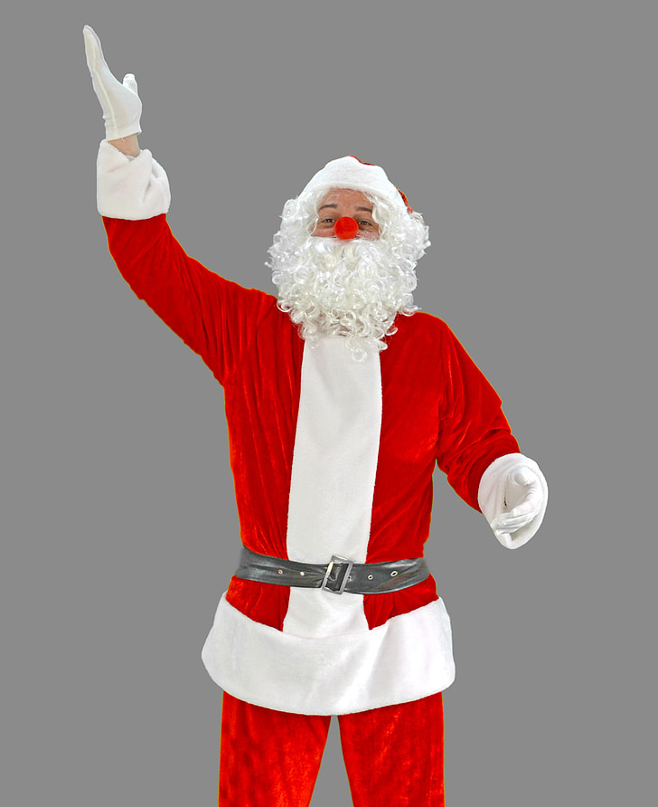Santa, Santa claus, Nicholas, jul, rød, næse, ribs