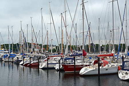 sailing vessel, marina, yacht, port, boot, ship, sailing boats