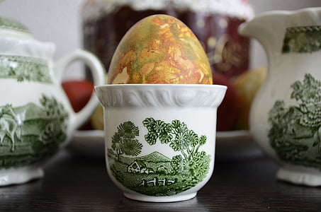 uovo, Inglese, articoli per la tavola, verde, tradizionale, in porcellana, cibo