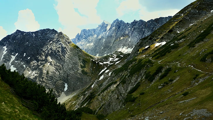 kalnai, Karwendel, žygiai pėsčiomis, Alpinizmas, Alpių, kalnų, Gamta