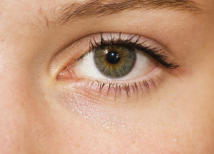 μάτι, πράσινο, Κορίτσι, κοντινό πλάνο, πρόσωπο, δέρμα, eyelachs