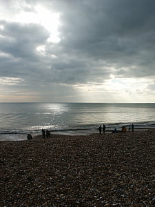mare, estate, cielo, oceano, Inghilterra, Brighton, natura