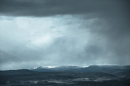 paisatge, muntanya, la naturalesa de la, neu, fred, Noruega, cel