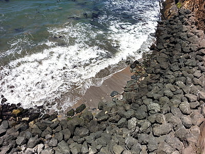 mer, réservé (e), Rock, eau, plage