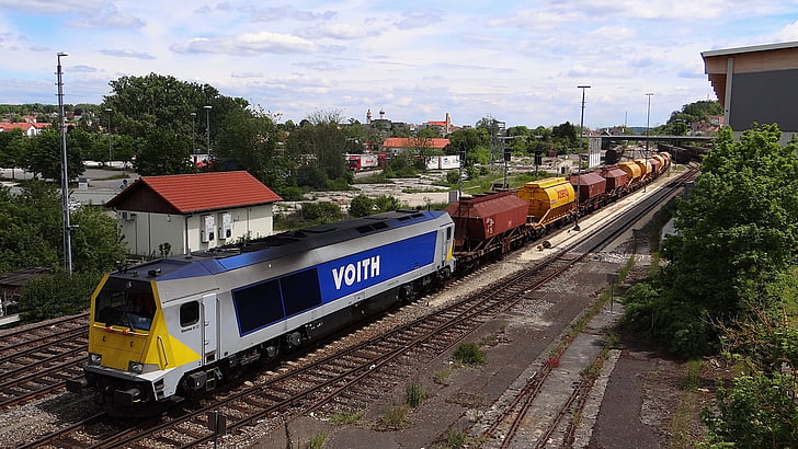ferrovia, locomotiva, Voith, Voith maxima, gene gienen BHF, Giengen, ferroviaria di Brenz