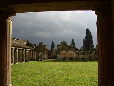 Pompei, pioggia, antica, Roma, Romano, Italia
