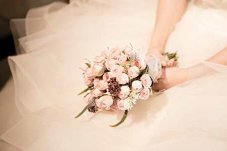 bouquet, wedding, wedding ceremony, priest, reserves, flowers, rose