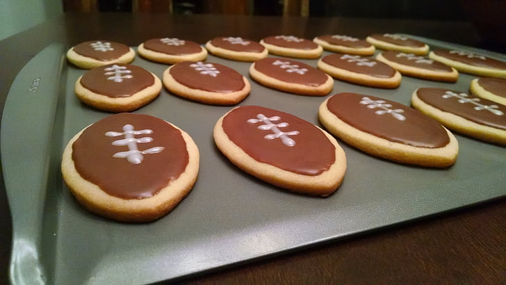 cookies, futebol, biscoitos de açúcar, trata de futebol