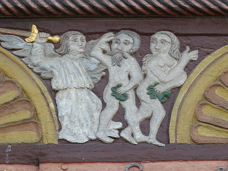 Paderborn, Bassa Sassonia, centro storico, storicamente, Casa, capriata, facciata della casa