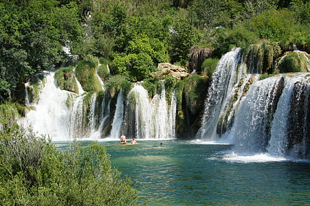 Kroatien, vattenfall, mark, vattenfall, sjöar, nationalparken, Dalmatien vattenfall