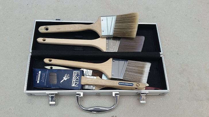 briefcase, brush, top, paintbrush, equipment, repairing