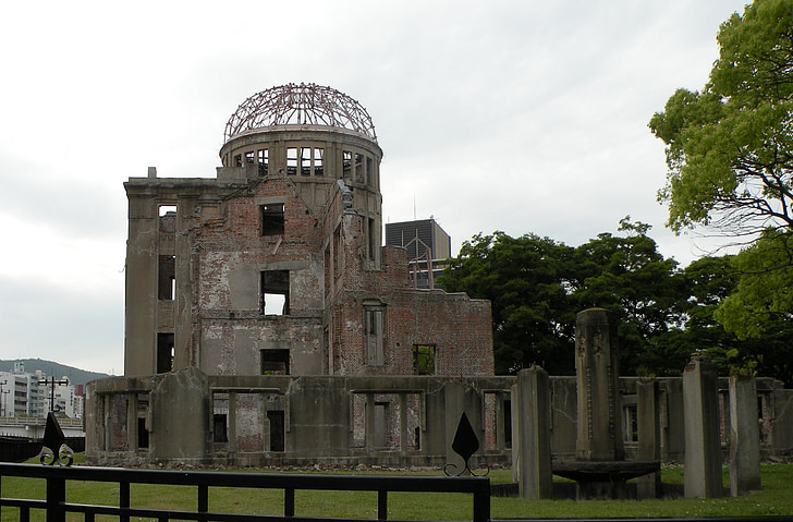 Hiroshima peace memorial, symboler, minnesmerke, Atom bomb, en kuppel, Hiroshima
