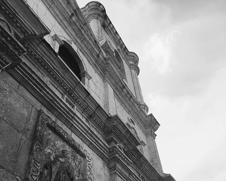Catedral, blanco y negro, arquitectura, religión