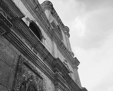 Katedral, hitam dan putih, arsitektur, agama