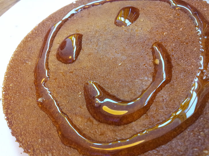 somriure, cara, pancakes