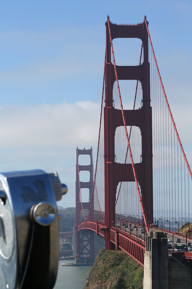 Kalifornia, San francisco, słynne miejsca, Golden gate bridge, Stany Zjednoczone Ameryki, most wiszący, Most - człowiek struktura