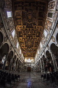 kostol, nave, Taliansko, oltár, Nave, strop, Modlitba