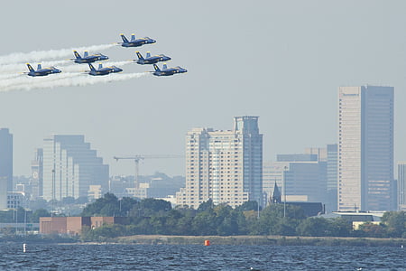 Blue angels, ilma-aluksen, lento, esittelyn laivue, Navy, Yhdysvallat, suorituskyky