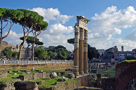 Roma, fori imperiali, Italija, archeologija, per dei fori imperiali, senovės Roma, Foro romano