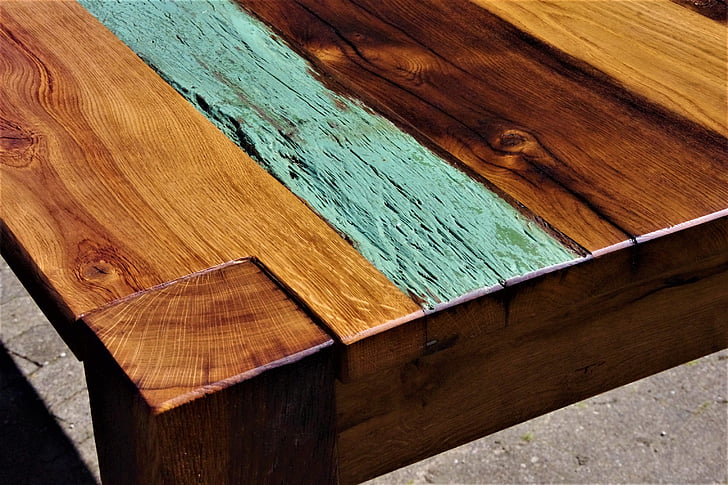 hout, tabel, jaarlijkse ringen, meubilair