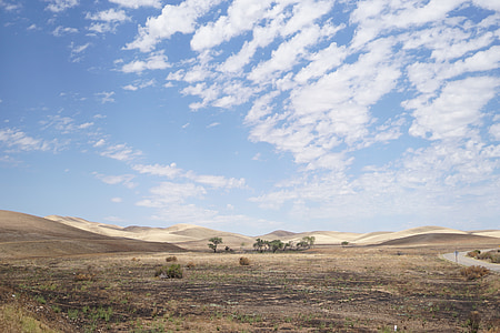 Californie, sécheresse, montagne, paysage, désert