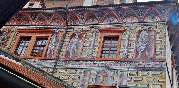 seina värvimine, vana, maja, Art, vana hoone, Monument, ajalugu