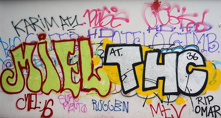 graffiti, HuskMitNavn, Urban kunst, vægmaleri, kunst, spray, graffiti væg