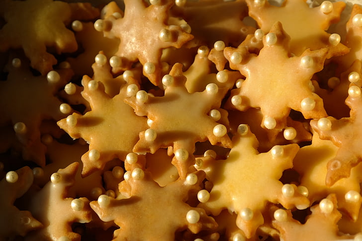 cookie, asterisk, bake, christmas time, sweet, delicious, nibble