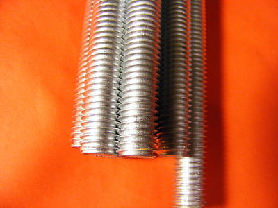 Bolzen-004, Hardware, Branchen, Schrauben, Metall, Schraube und Mutter, Schraube