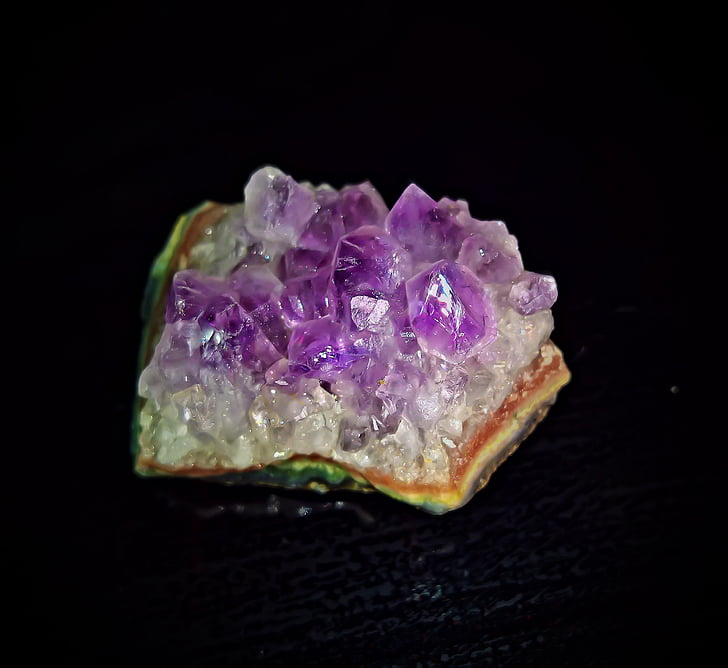 amethyst, druze, quartz, mineral, semi precious stone, violet, nature