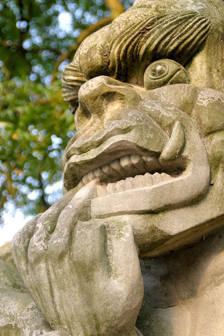 скулптура, дракон, чудовище, Китай, Азия, каменна фигура, храмов комплекс